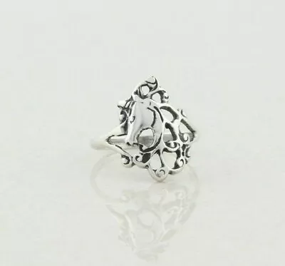 Sterling Silver Unicorn Ring Size 6 3/4 • £55.10