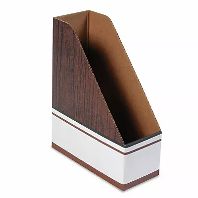 Bankers Box Corrugated Cardboard Magazine File 4 X 9 X 11 1/2 Wood Grain • $35.16
