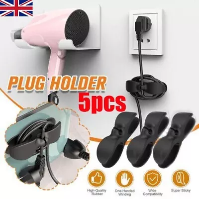 £5.79 • Buy 5x Wire Cable Organizer Tidy Management Clips Holder Cord Storage Wrapper Winder