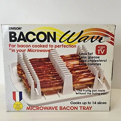 The Original Bacon Wave By Emson Microwave Bacon Tray Cooks Up To 14 Slices New • $19.99