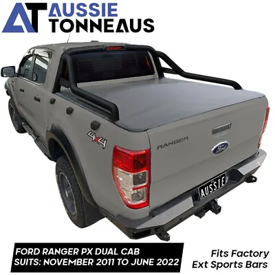 Clip On Tonneau Cover For Ford Ranger PX Dual Cab Nov2011-Jun22 W Extended S/Bar • $315.80