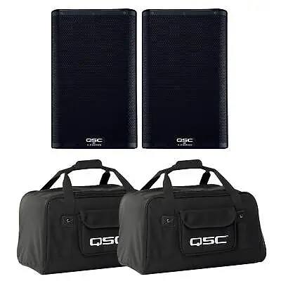 (2) QSC K8.2 K2 Series 2-Way 2000W 8  Powered Speakers With Tote Bags • $1700.40
