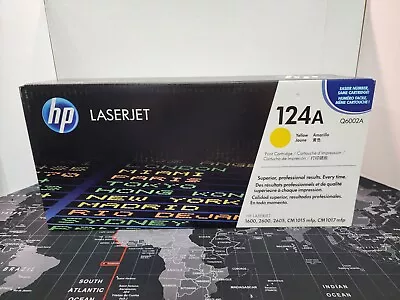 Genuine Hp Laserjet 124a Yellow Toner (q6002a) New Oem Free Shipping • $59.99