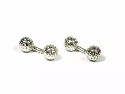 Authentic HERMES Cufflinks Silver 925 Silver Golf Ball • $506.72