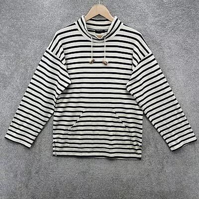 Saint James Jumper M (UK 38) White Blue Breton Striped Boating Fisherman Toggled • £39.99