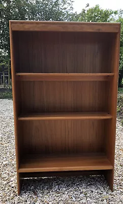 Fine Retro Teak  Clean Danish Style Bookcase With Adjustable Shelves We Deliver • £145