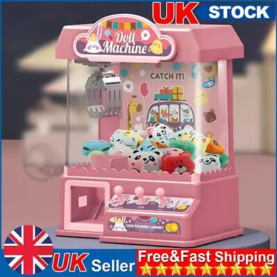 Doll Claw Machine Arcade Claw Game Machine Toy Crane Machines Toy (Pink) • £37.69