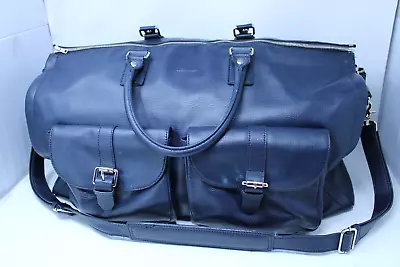 Hook & Albert Brown Leather Weekender Bag Luxury Travel  - Excellent Condition • $249.99