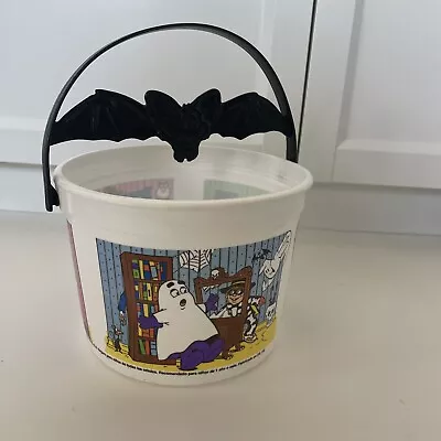 2001 Vintage McDonald's Halloween Happy Meal Bucket Bat Handle Grimace Ronald • $15