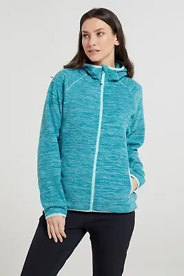 Mountain Warehouse Womens Lleyn Melange Full Zip Fleece Jacket Ladies Breathable • £26.99