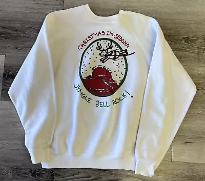 Vintage Christmas In Sedona Sweatshirt Medium Xmas Jingle Bell Rock Reindeer 80s • $20