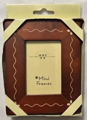 Weston Gallery Mini Photo Frame Brown With Natural Cmr Accents 2x 3” • $9.99