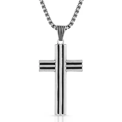 Montana Silversmiths Trinity Lines Cross - Accessories Jewelry Necklace - Nc5273 • $34.98