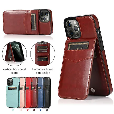 $8.99 • Buy Stand Case For IPhone 14 13 12 11 Pro Max XS XR 8 7+ Leather Wallet Card Cover