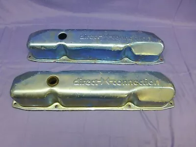 Direct Connection Blue Anodized Mopar Big Block Valve Covers Used 383 400 440 • $169.95