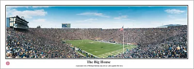 Michigan Wolverines Football Stadium THE BIG HOUSE Panoramic POSTER Print • $35.99
