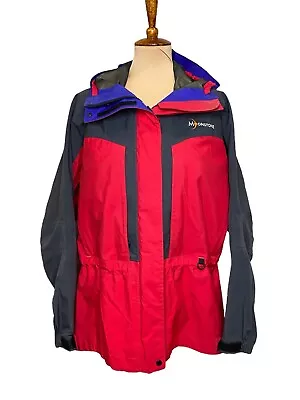 VTG Moonstone Gore Tex Hooded Jacket Red Women's Large Ski Snow Rain • $45