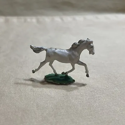 Vintage Miniature Farm Animal White Stallion Horse Figurine Train Scale 1” Long • $10.79