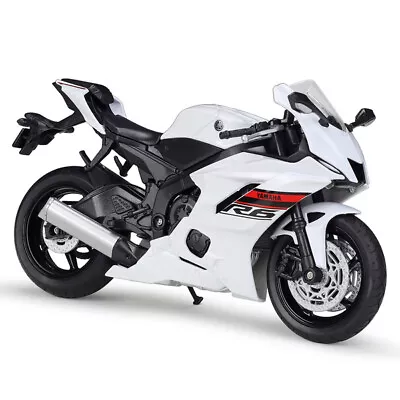 Welly 1:12 2020 YAMAHA YZF R6 White Diecast Motorcycle Model Collection Toy Gift • $22.99