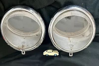 Vintage Set Oem Hella Porsche 356 Vw Headlight Assembly 180e25-2sb2 Original! • $395