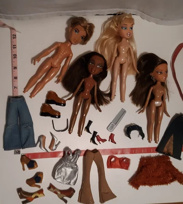 $24.96 • Buy Bratz Doll Lot + Clothes & Accessories Yasmin Chloe Sasha? Cameron MGA