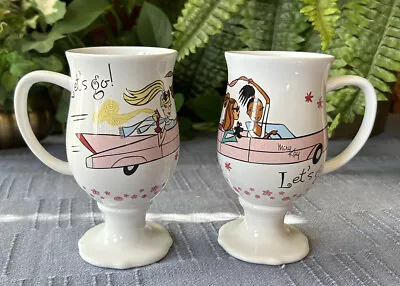 2 Mary Kay  LET'S GO  Mugs From Girlfriend Collection NEW In Box! • $10