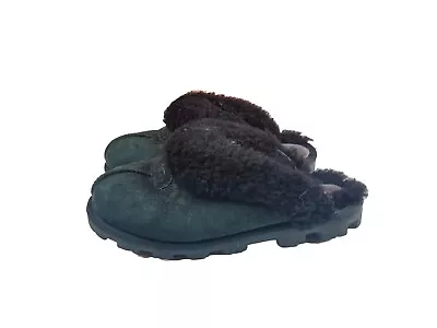 Ugg Women Fur Slide Slipper Black 6M (llot 896) • $11.99