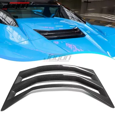 For Corvette C8 Convertible 20+ Carbon Fiber Rear Hood Scoop Air Vent Cover Trim • $260