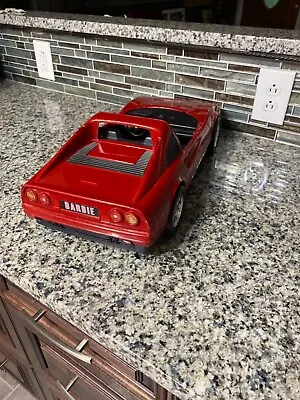 Vintage 1986 Mattel Barbie Red Ferrari Car 21” Glossy Missing Parts • $19