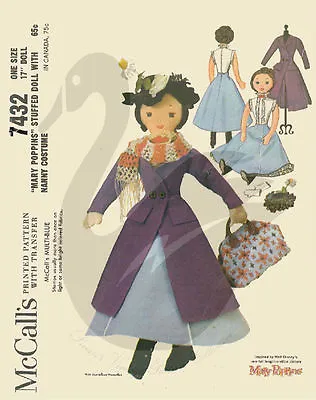 Vintage Reprint Of Mary Poppins17  Cloth Doll Sewing Pattern • $12.76