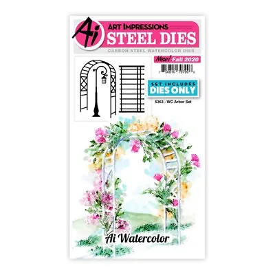 3 STEEL Dies ARBOR FENCE SEE Photo 1 L@@K@examples ART IMPRESSIONS RUBBER STAMPS • $16.90