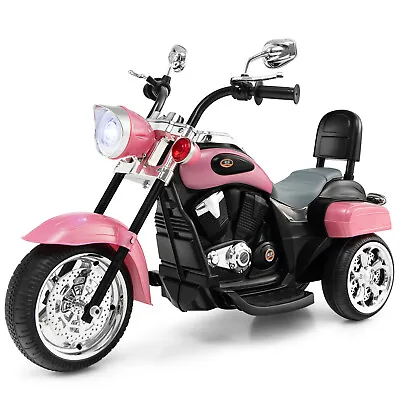 6V Kids Ride On Chopper Motorcycle 3 Wheel Trike With Headlight And Horn Pink • $119.99