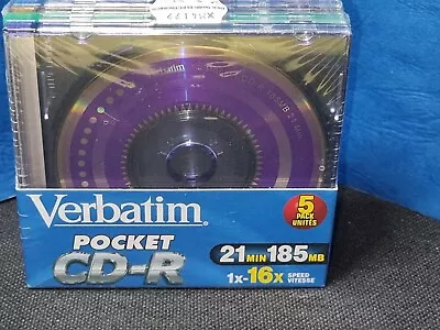 Verbatim CD-R Mini Discs Pocket Discs 5 Pack • $25.56