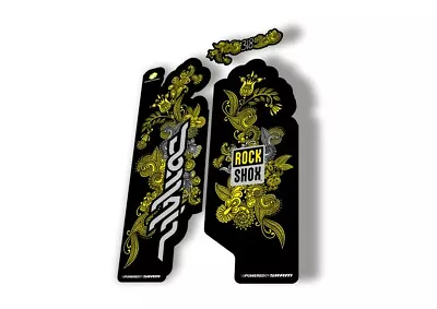 Rock Shox Domain 318 Custom Fork Cycling MTB Decal Kit Sticker Adhesive Yellow • $19.99