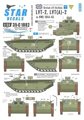 Star Decals 1/35 BRITISH LVT-2 And LVT(A)-2 BUFFALO In 1944-1945 • $6.99