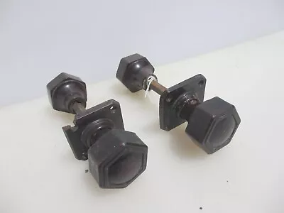 £30 • Buy Vintage Bakelite Door Knobs Handles Art Deco 1 Plate 1930's Antique Old 2 Sets