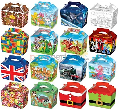 30 Childrens Party Boxes - Choose From 17 Designs - Bag Lunch Meal Bag Themed • $14.91