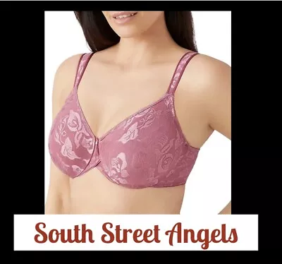 WACOAL 85567  ~ ROSE WINE ~  Awareness Full Coverage Underwire Bra   SIZE 34G • $34