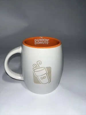 $10 • Buy 2012 Dunkin Donuts Coffee Mug 14 Oz. Orange And White With Engraved Logo