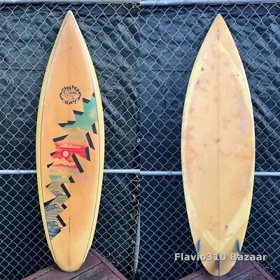 Unique 1980s Vintage CHINA BAY Surfboards Lahaina Maui - 6'1 Thruster • $399