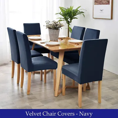 $9.99 • Buy Dining Room Chair Covers Velvet Stretch Slipcovers Furniture Protector Covers AU