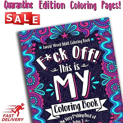 Adult Colouring Books Swear Word Release Your Anxiety Paperback 50 Sweary UK • £7.39