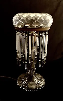 Beautiful Vintage Cut Crystal Lamp W/ Prisms • $325