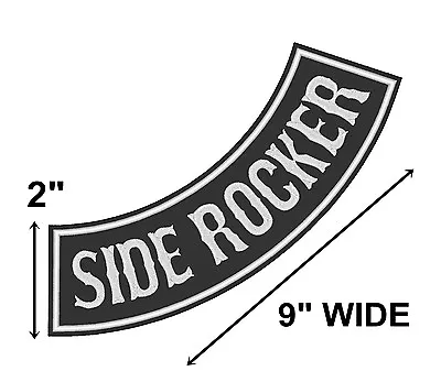 Custom Embroidered Side Rocker Vest Patch Motorcycle Biker Patch Club MC 9  (B) • $13.50