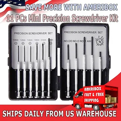 $5.99 • Buy 11 Pc Small Mini Precision Screwdriver Set For Watch Jewelry Electronic Repair