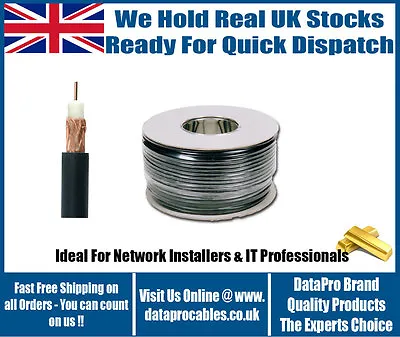£22.99 • Buy 100m SINGLE HEAVY DUTY RG59 Coaxial CCTV Security Camera CABLE Lead WIRE ROLL UK