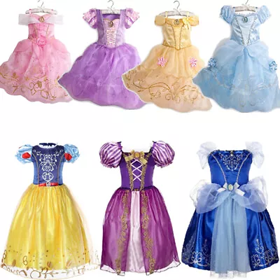 Girls Princess Fancy Costume Fairytale Dress Up Kids Dress Dress Princess Gifts • £13.19