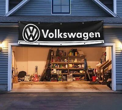 For Volkswagen 2x8ft Banner VW Jetta Passat Golf GTI Car Man Cave Wall Decor • $17.95
