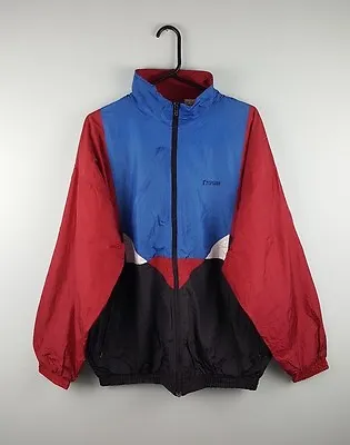 Topline Vtg 90s Used Colourful Sports Festival Tracksuit Top Shellsuit Jacket Xl • £12.99