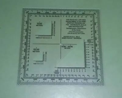 US Military Coordinate Scale & Protractor Military - Grid Map Reading • $9.25